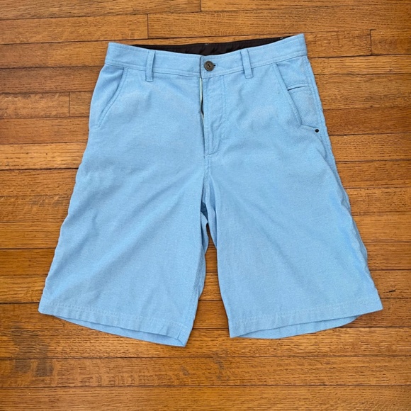 Lululemon Kahuna Athletic Shorts Mens 32 Blue Stretch Chino Golf Pockets Casual - Picture 3 of 9